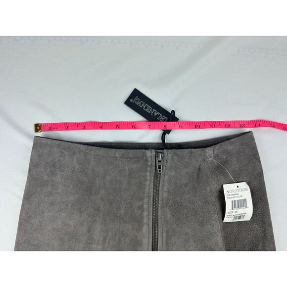NWT Blank NYC 100% Leather/Suede Mini Skirt in Charcoal Gray Size 25 - Picture 7 of 8